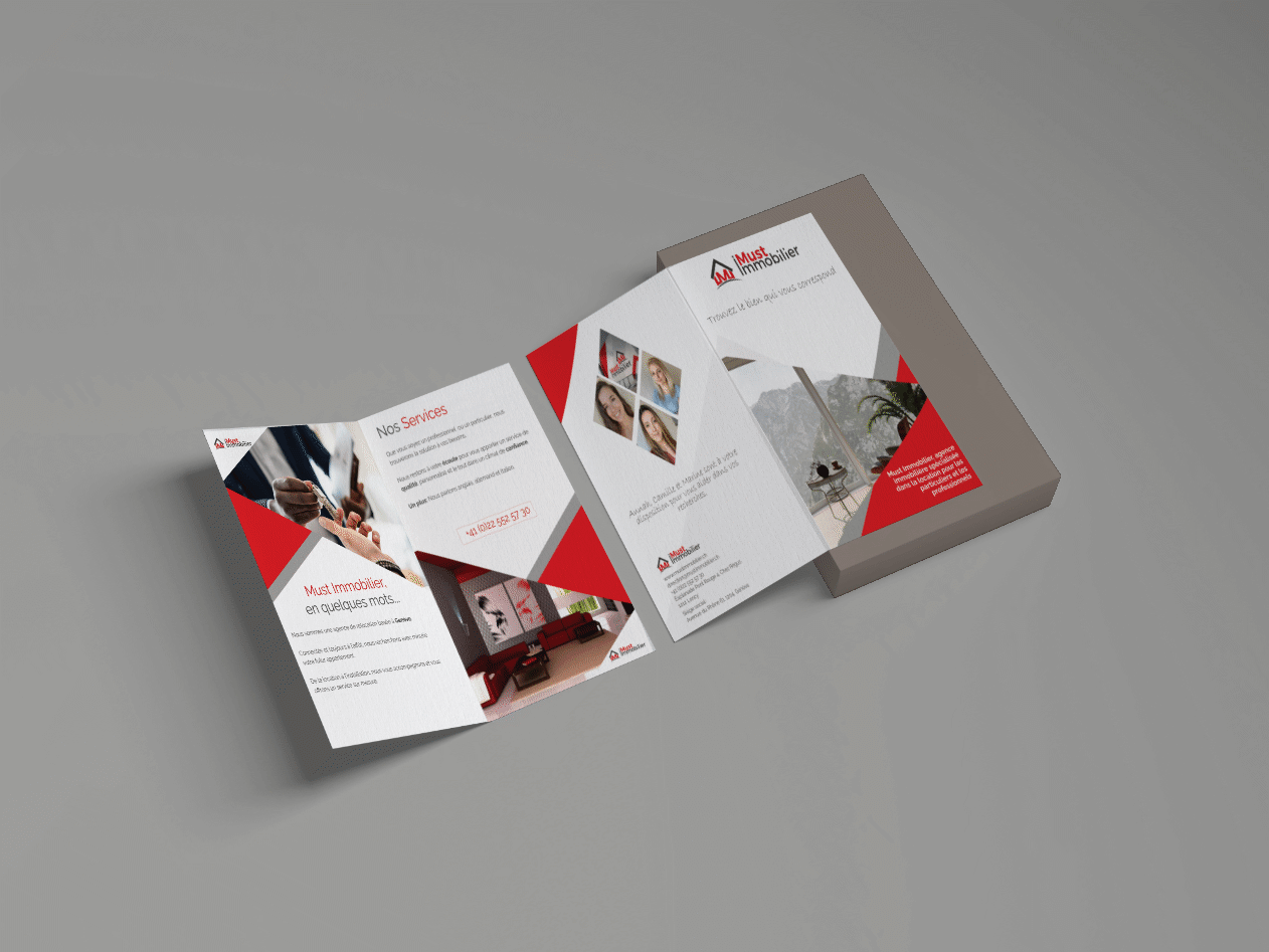 mockup brochure must immobilier
