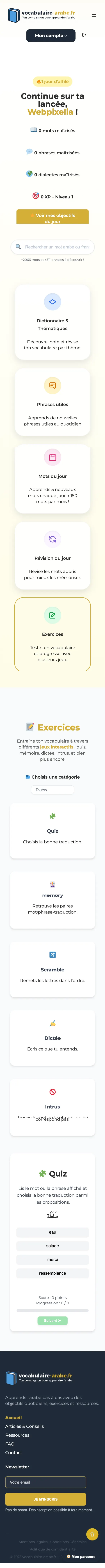 vocabulaire arabe accueil smartphone