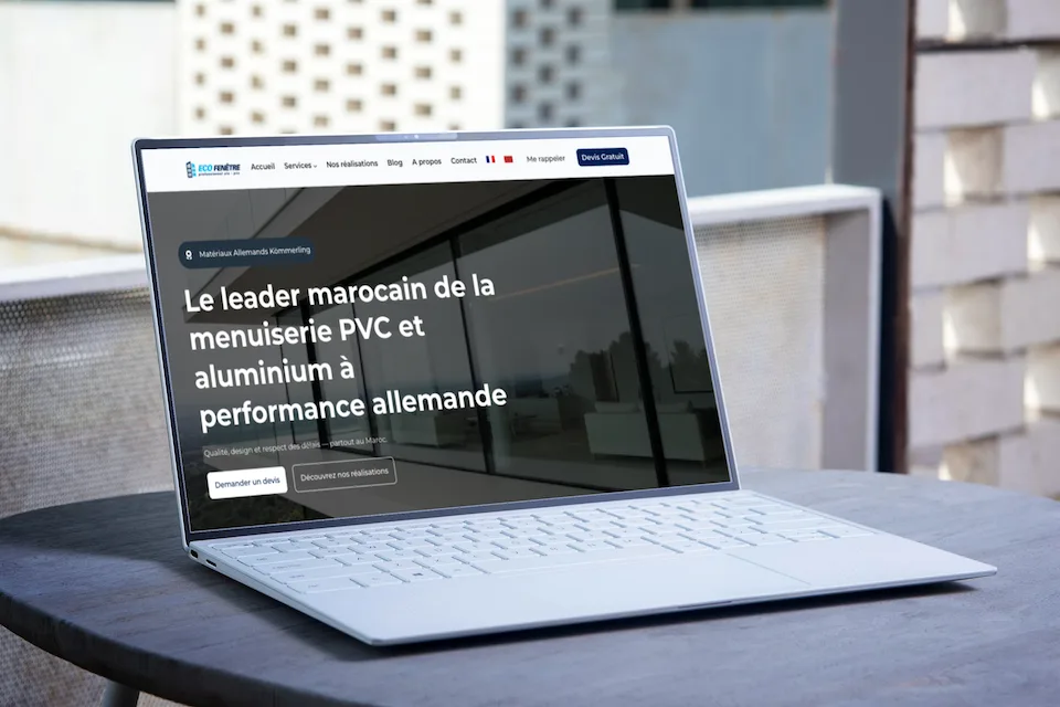 eco fenetre laptop mockup