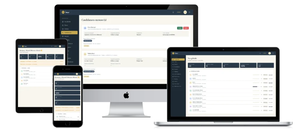 mentorat devices mockup