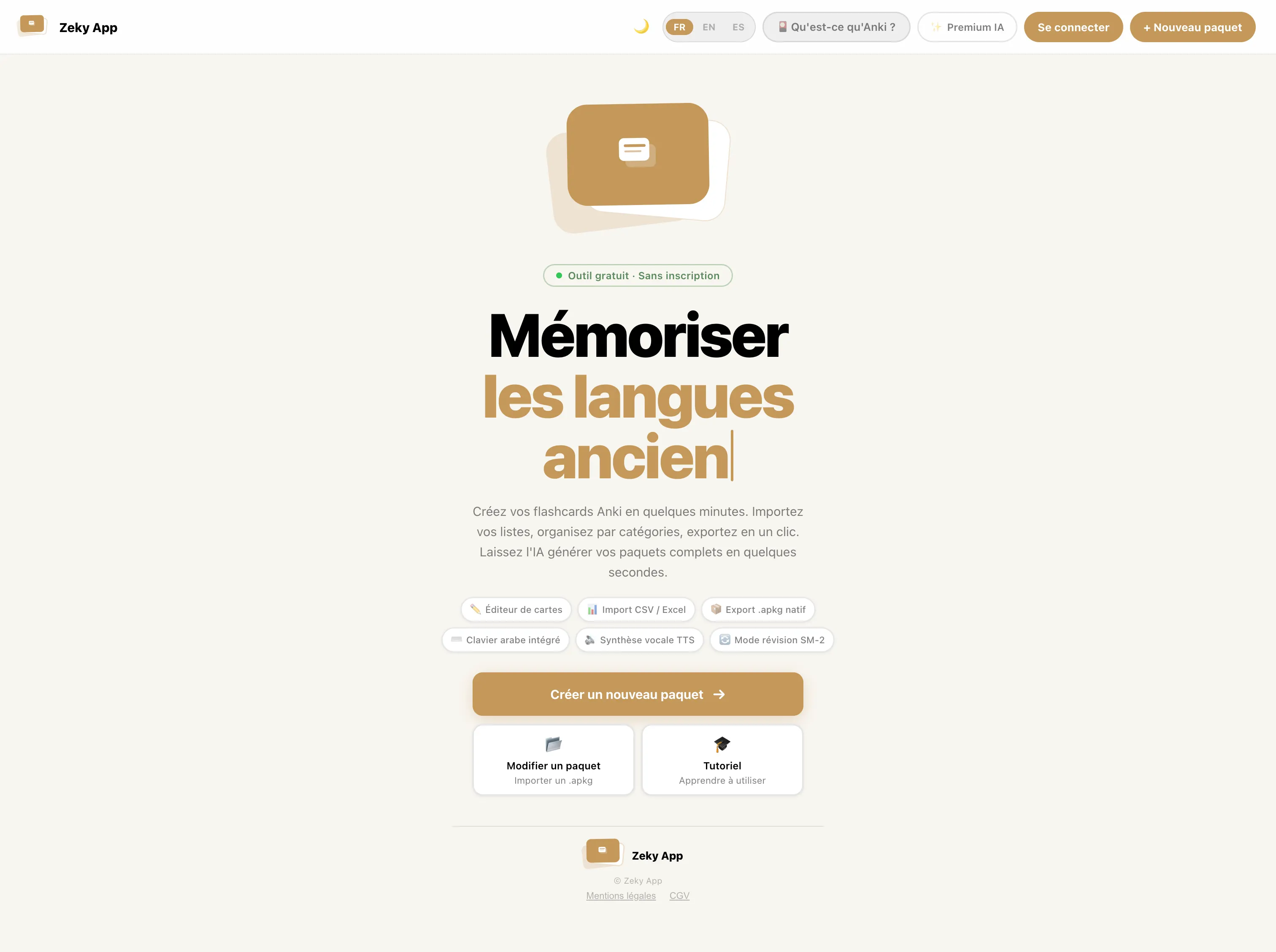 zeky desktop homepage
