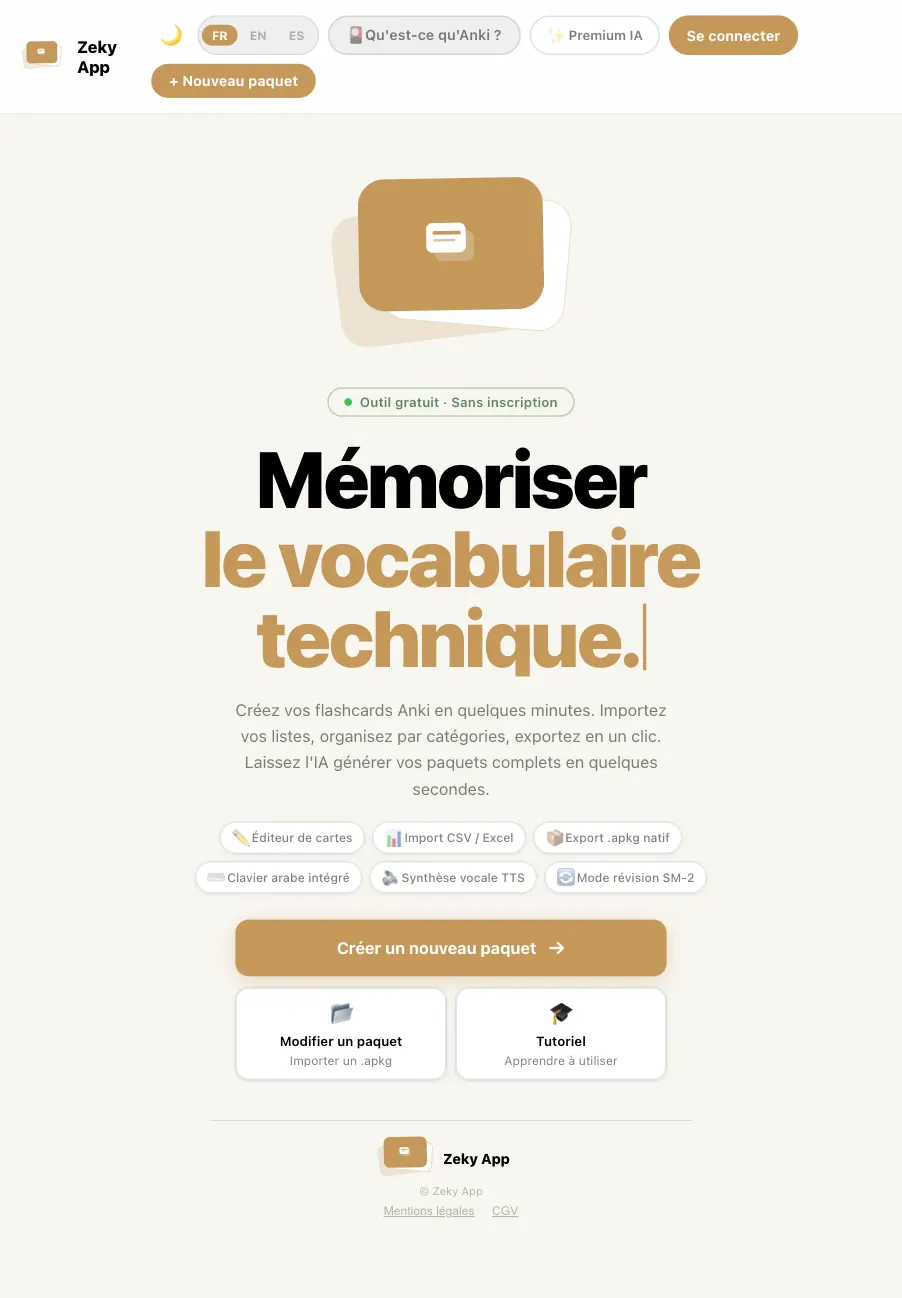 zeky tablet homepage