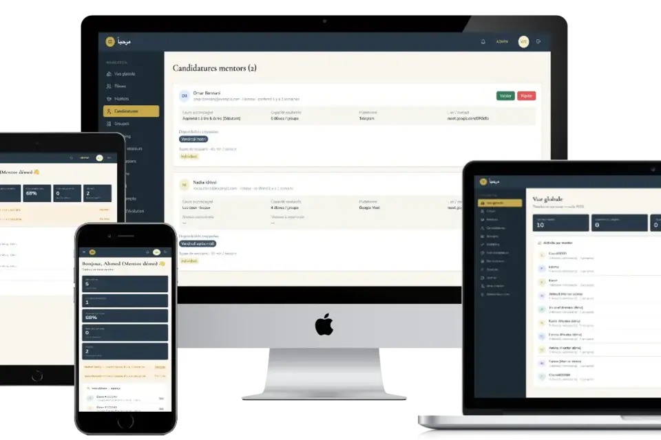 mentorat alf devices mockup